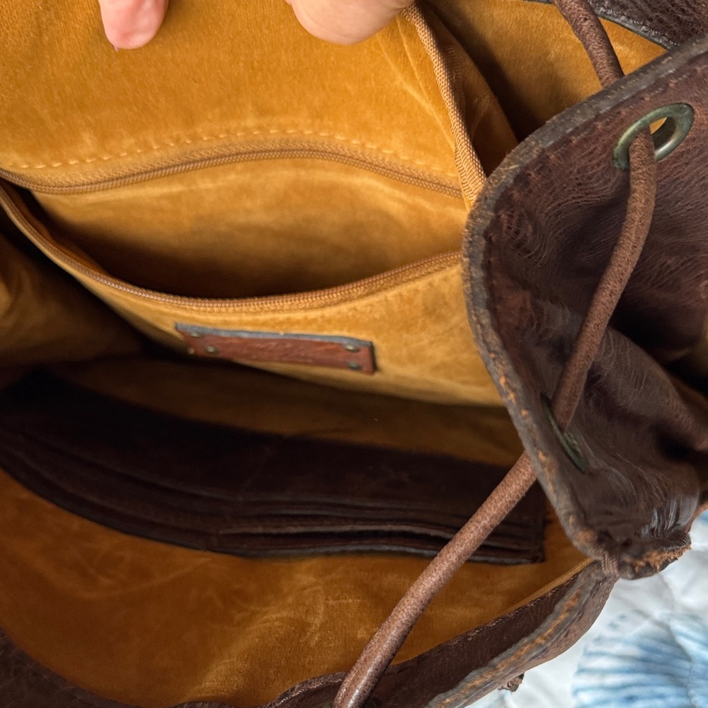 Patricia Nash Dark Brown Leather Backpack - Picture 5 of 11